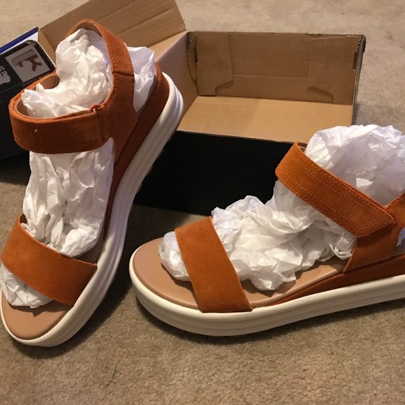 SOREL Cameron Flatform Suede Sports Sandals-Desert Sun-Women’s Size 9.5 - Picture 6 of 6